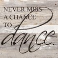 White Reclaimed Wood Wall Art: Chance to Dance